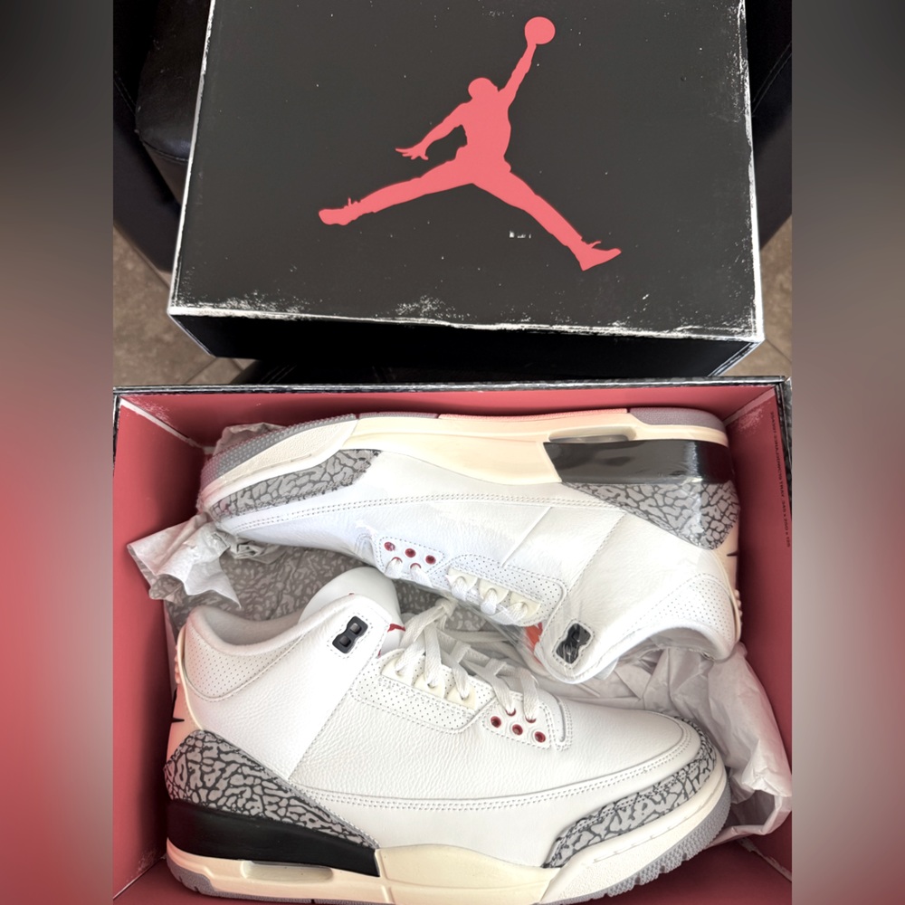 Air Jordan 3 Retro in Summit White & Fire Red, men’s 11 brand new w/ box!